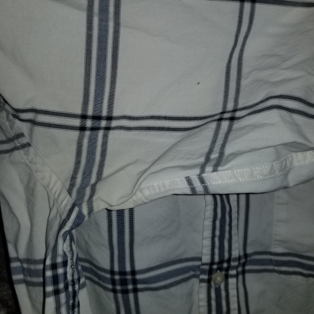 Gap Slim Fit Long Sleeve Cotton Poplin Big Window Check Button Down Size Large - Picture 6 of 15